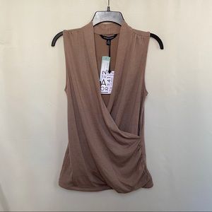 Benni Wrap Front Ruched Knit Top